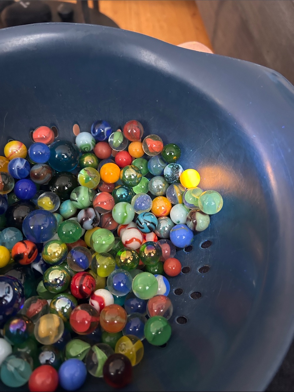 Classic Assorted Glass Marbles - Blue Mix